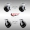 Service Caster 6 Inch SS Glass Filled Nylon Caster Set with Ball Bearings 4 Swivel Lock 2 Brake SCC-SS30S620-GFNB-TLB-BSL-2-BSL-2 - alternate 1